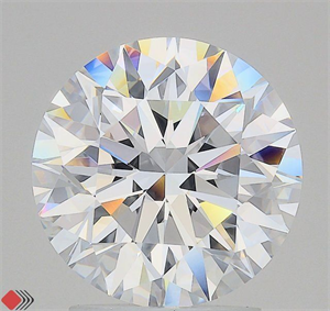 Picture of Lab Grown Diamond 2.65 Carats, Round with Ideal Cut, D Color, IF Clarity and Certified by IGI