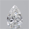 Natural Diamond 0.80 Carats, Pear with  Cut, F Color, SI2 Clarity and Certified by GIA