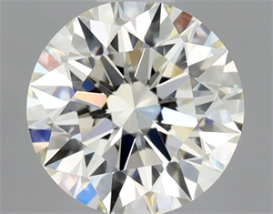 Picture of Natural Diamond 0.56 Carats, Round with Excellent Cut, K Color, VVS1 Clarity and Certified by GIA