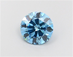 Picture of Lab Grown Diamond 1.57 Carats, Round with Excellent Cut, Fancy Vivid Blue Color, VS2 Clarity and Certified by IGI