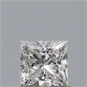 Natural Diamond 0.52 Carats, Princess with  Cut, F Color, SI1 Clarity and Certified by GIA