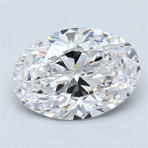 Picture of Natural Diamond 1.73 Carats, Oval with  Cut, D Color, VVS1 Clarity and Certified by GIA