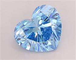 Picture of Lab Grown Diamond 2.03 Carats, Heart with  Cut, Fancy Vivid Blue Color, VS2 Clarity and Certified by IGI