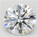 Lab Grown Diamond 4.01 Carats, Round with Ideal Cut, D Color, VVS1 Clarity and Certified by IGI