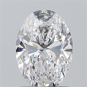 Picture of Natural Diamond 1.01 Carats, Oval with  Cut, D Color, SI2 Clarity and Certified by GIA