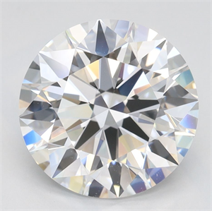 Picture of Lab Grown Diamond 3.12 Carats, Round with Ideal Cut, D Color, IF Clarity and Certified by IGI