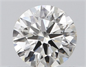 Natural Diamond 0.42 Carats, Round with Excellent Cut, H Color, VVS1 Clarity and Certified by GIA