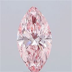 Picture of Lab Grown Diamond 4.01 Carats, Marquise with  Cut, Fancy Vivid Pink Color, VS2 Clarity and Certified by IGI