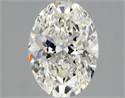 Natural Diamond 1.05 Carats, Oval with  Cut, H Color, VVS1 Clarity and Certified by GIA