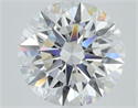 Lab Grown Diamond 1.09 Carats, Round with Excellent Cut, D Color, VVS2 Clarity and Certified by IGI