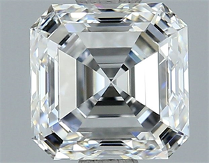 Foto Diamante Natural 1.20 quilates, Asscher , Color E, claridad VVS2 y certificado GIA de
