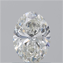 Natural Diamond 0.92 Carats, Oval with  Cut, H Color, SI1 Clarity and Certified by GIA