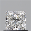 Natural Diamond 0.61 Carats, Princess with  Cut, F Color, VS2 Clarity and Certified by GIA