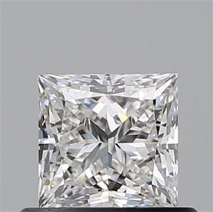Picture of Natural Diamond 0.61 Carats, Princess with  Cut, F Color, VS2 Clarity and Certified by GIA
