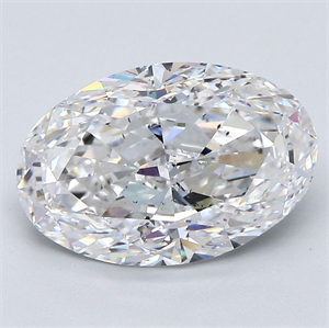 Foto Diamante Natural 3.51 quilates, Ovalado , Color E, claridad SI2 y certificado GIA de