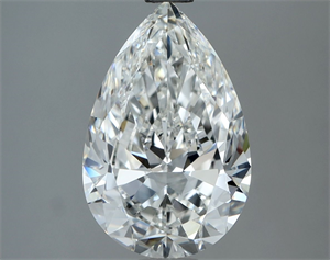 Picture of Natural Diamond 2.50 Carats, Pear with  Cut, G Color, VS2 Clarity and Certified by GIA