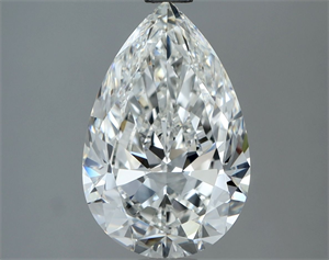 Picture of Natural Diamond 2.50 Carats, Pear with  Cut, G Color, VS2 Clarity and Certified by GIA