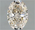 Natural Diamond 0.40 Carats, Oval with  Cut, K Color, VVS2 Clarity and Certified by IGI