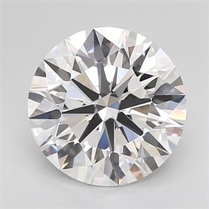 Picture of Lab Grown Diamond 2.95 Carats, Round with Ideal Cut, D Color, IF Clarity and Certified by IGI