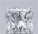 Natural Diamond 0.91 Carats, Princess with  Cut, D Color, I1 Clarity and Certified by GIA