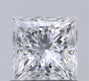 Picture of Natural Diamond 0.91 Carats, Princess with  Cut, D Color, I1 Clarity and Certified by GIA
