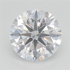 Picture of Lab Grown Diamond 2.53 Carats, Round with Excellent Cut, D Color, VVS2 Clarity and Certified by GIA