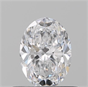 Natural Diamond 0.52 Carats, Oval with  Cut, D Color, VVS1 Clarity and Certified by GIA