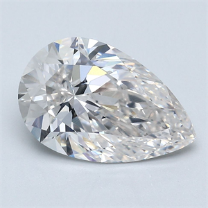 Picture of Natural Diamond 3.24 Carats, Pear with  Cut, H Color, VVS2 Clarity and Certified by GIA