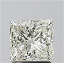 Natural Diamond 1.51 Carats, Princess with  Cut, I Color, SI1 Clarity and Certified by IGI