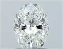 Natural Diamond 0.90 Carats, Oval with  Cut, H Color, VVS2 Clarity and Certified by GIA