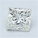 Diamante Natural 4.01 quilates, Princesa , Color J, claridad VS2 y certificado GIA