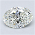 Natural Diamond 2.01 Carats, Oval with  Cut, I Color, SI1 Clarity and Certified by GIA