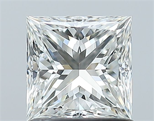 Picture of Natural Diamond 1.00 Carats, Princess with  Cut, H Color, VS1 Clarity and Certified by GIA