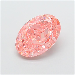 Picture of Lab Grown Diamond 2.22 Carats, Oval with  Cut, Fancy Vivid Pink Color, VS1 Clarity and Certified by IGI