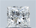Natural Diamond 0.70 Carats, Princess with  Cut, F Color, VVS2 Clarity and Certified by GIA