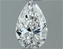 Natural Diamond 0.60 Carats, Pear with  Cut, F Color, SI1 Clarity and Certified by GIA