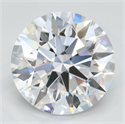Lab Grown Diamond 3.62 Carats, Round with Excellent Cut, D Color, VVS1 Clarity and Certified by GIA