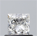Natural Diamond 0.60 Carats, Princess with  Cut, I Color, VVS2 Clarity and Certified by GIA