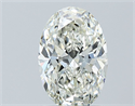 Natural Diamond 1.50 Carats, Oval with  Cut, I Color, VS1 Clarity and Certified by IGI