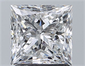 Natural Diamond 1.52 Carats, Princess with  Cut, E Color, SI2 Clarity and Certified by GIA