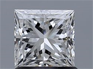 Picture of Natural Diamond 1.01 Carats, Princess with  Cut, F Color, VVS2 Clarity and Certified by GIA