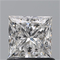 Diamante Natural 0.91 quilates, Princesa , Color E, claridad VVS1 y certificado GIA