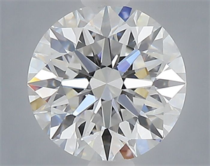 Picture of Lab Grown Diamond 1.55 Carats, Round with Excellent Cut, E Color, VS1 Clarity and Certified by IGI