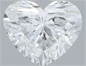 Natural Diamond 0.37 Carats, Heart with  Cut, D Color, VVS2 Clarity and Certified by GIA