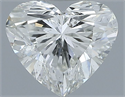 Natural Diamond 0.70 Carats, Heart with  Cut, H Color, SI2 Clarity and Certified by IGI