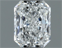Natural Diamond 0.50 Carats, Radiant with  Cut, F Color, VVS1 Clarity and Certified by GIA