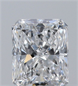 Natural Diamond 0.34 Carats, Radiant with  Cut, E Color, VVS1 Clarity and Certified by GIA