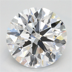 Picture of Lab Grown Diamond 3.12 Carats, Round with Ideal Cut, D Color, VVS1 Clarity and Certified by IGI
