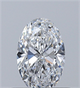 Natural Diamond 0.45 Carats, Oval with  Cut, D Color, VVS2 Clarity and Certified by GIA