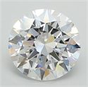 Lab Grown Diamond 3.20 Carats, Round with Excellent Cut, D Color, IF Clarity and Certified by GIA